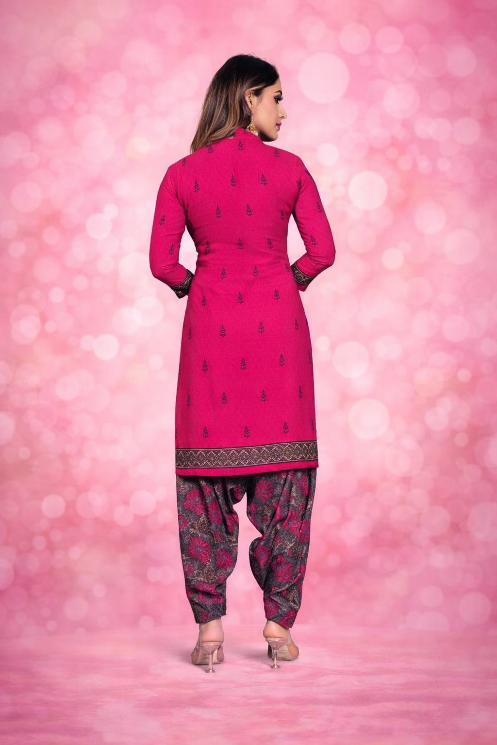 cotton printed stitched salwar suit with dupatta set cotton printed stitched salwar suit with dupatta set